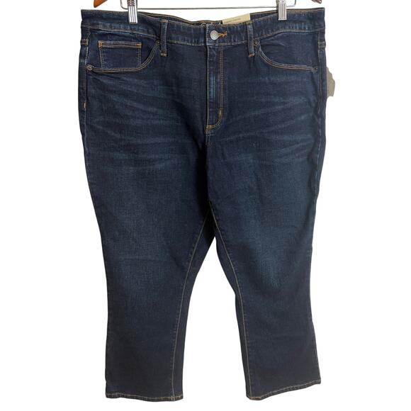 Universal Thread Denim - Universal Thread 18 High Rise Kick Boot Crop Jeans Dark Wash Stretch NWT New